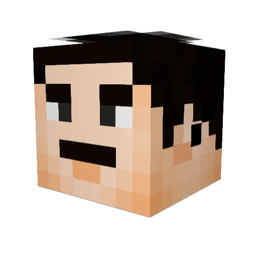 OlUncleCleetus Minecraft avatar head, 3D render