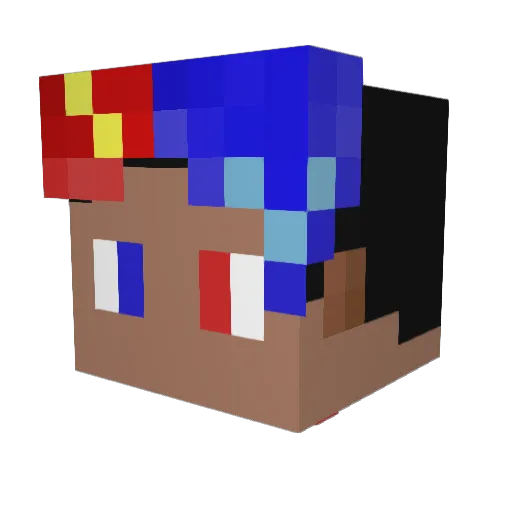 Ol_Vay Minecraft avatar head, 3D render