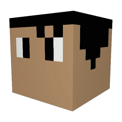OlafLekah Minecraft avatar head, 3D render