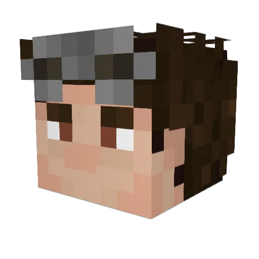 OlafLipi Minecraft avatar head, 3D render
