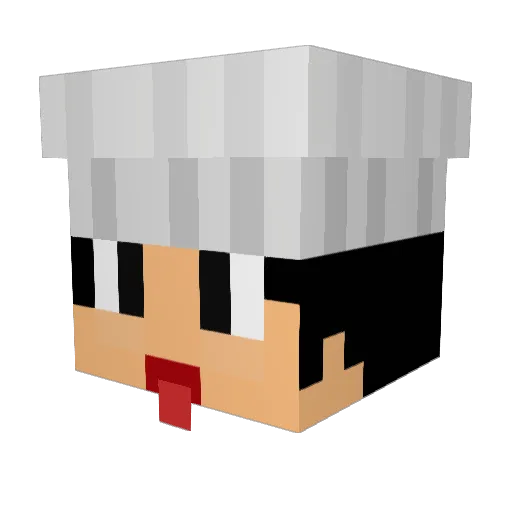 Olaffant Minecraft avatar head, 3D render