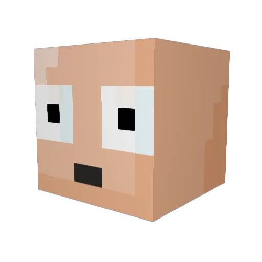 Olam21 Minecraft avatar head, 3D render