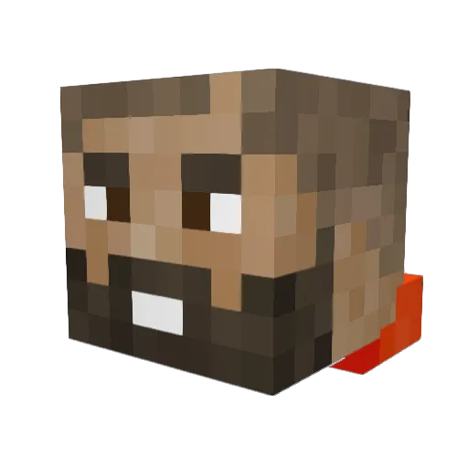 OlamFour Minecraft avatar head, 3D render