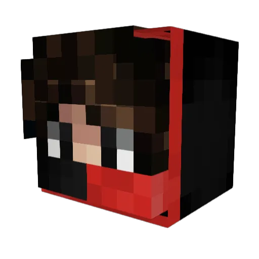 Olaseb Minecraft avatar head, 3D render