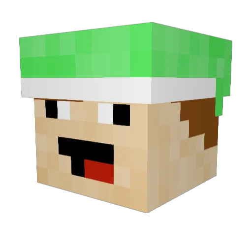 OlavX Minecraft avatar head, 3D render
