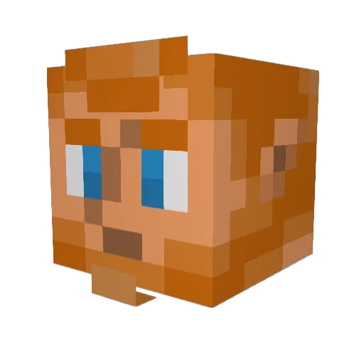 Olaves10 Minecraft avatar head, 3D render