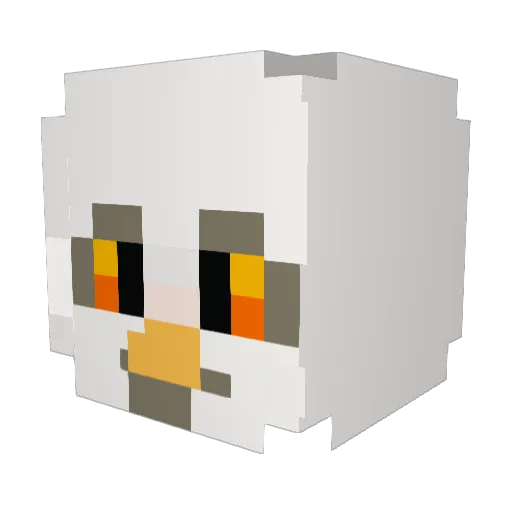 Olbbam Minecraft avatar head, 3D render