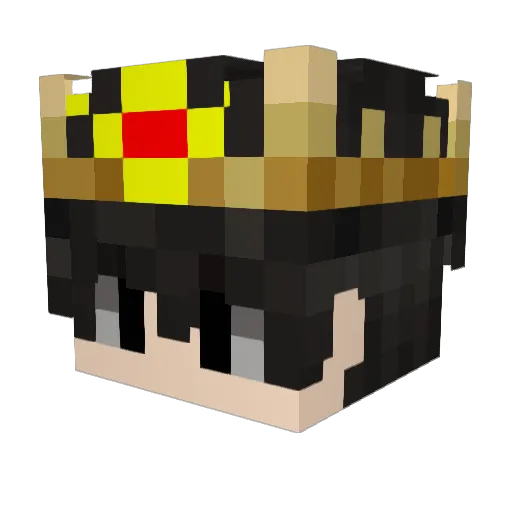 Olboug_ Minecraft avatar head, 3D render