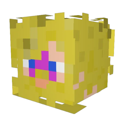 OldFunAndMature Minecraft avatar head, 3D render