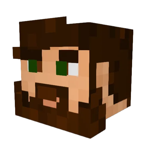 OldGate Minecraft avatar head, 3D render