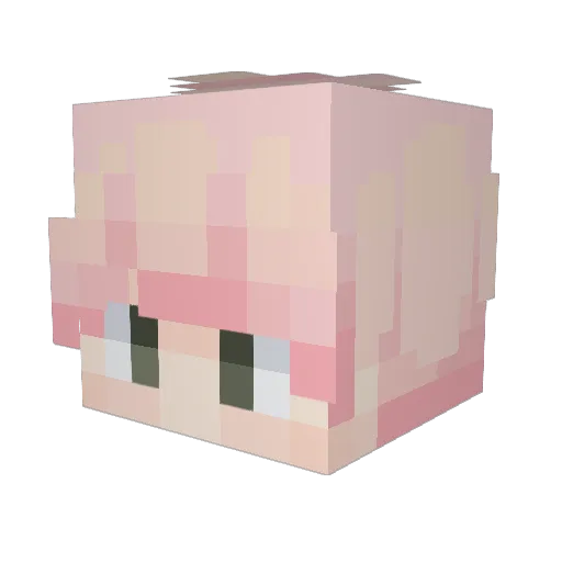 OldJellyBean Minecraft avatar head, 3D render
