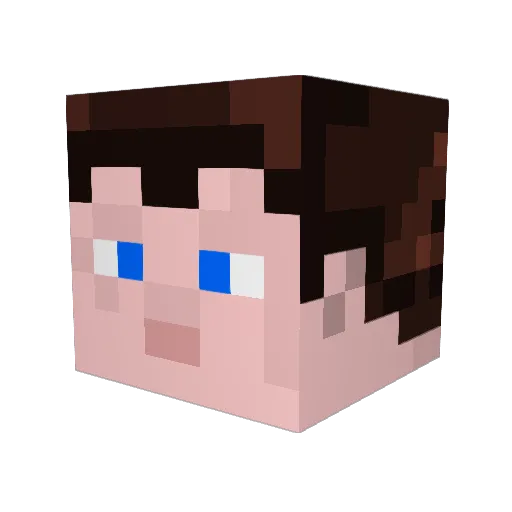OldManBaka Minecraft avatar head, 3D render
