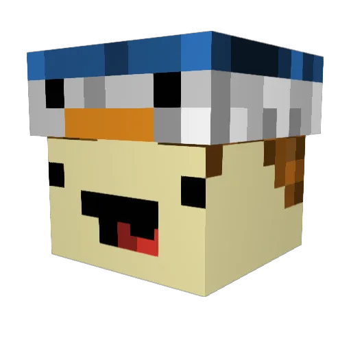OldManSailor Minecraft avatar head, 3D render