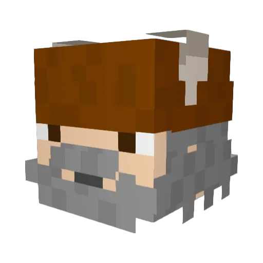 OldManUkko Minecraft avatar head, 3D render