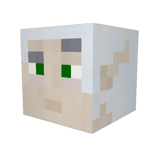 OldMithradites Minecraft avatar head, 3D render