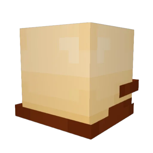 OldPup Minecraft avatar head, 3D render