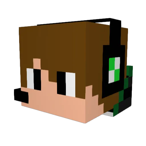 OldSausage Minecraft avatar head, 3D render