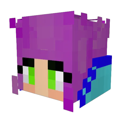 OldVampi Minecraft avatar head, 3D render