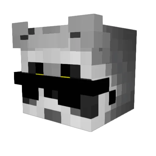 Old_Chunks Minecraft avatar head, 3D render
