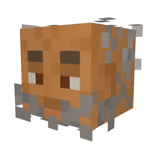 Old_Gray_Dad Minecraft avatar head, 3D render