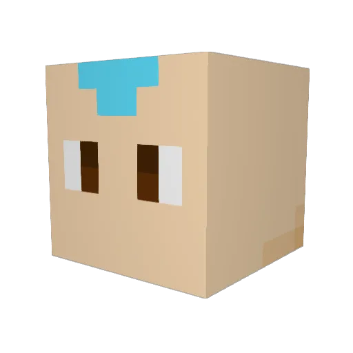 Old_Greig Minecraft avatar head, 3D render