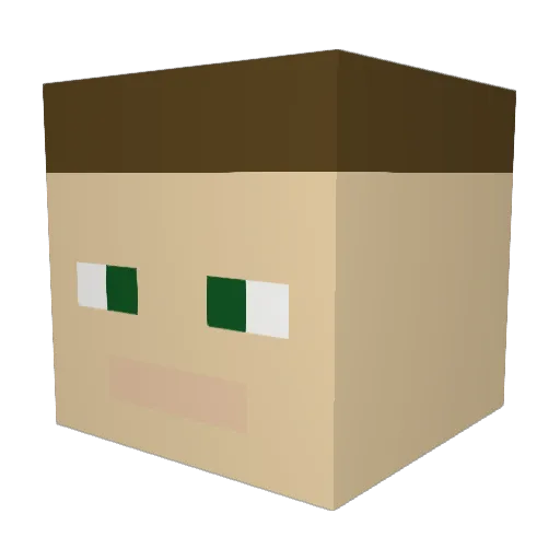 Old_Man_Lars Minecraft avatar head, 3D render