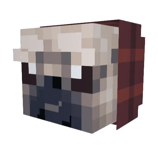 Old_Mu Minecraft avatar head, 3D render