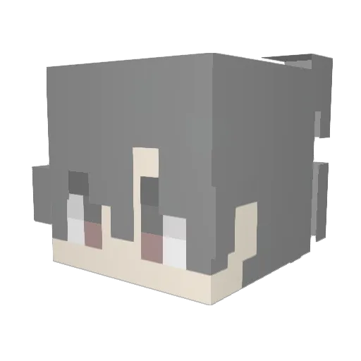 Old_yellow Minecraft avatar head, 3D render