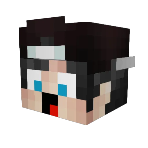 Oldbrick Minecraft avatar head, 3D render