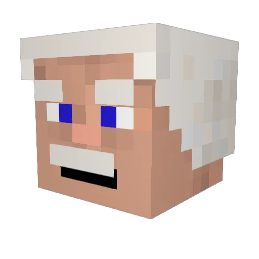 OldeManWillakers Minecraft avatar head, 3D render