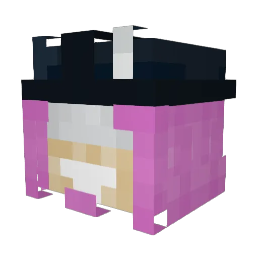 Oldebert Minecraft avatar head, 3D render