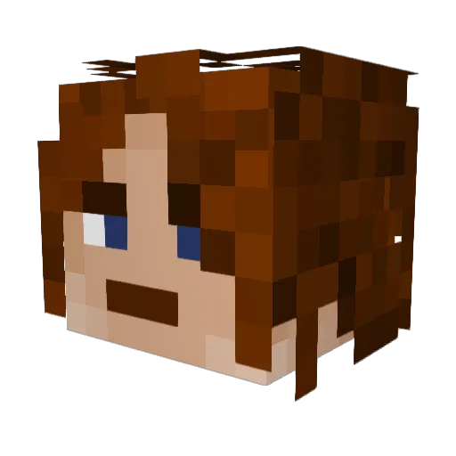 OlderMilk Minecraft avatar head, 3D render