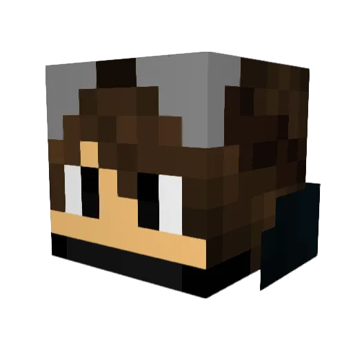 Oldford_12 Minecraft avatar head, 3D render