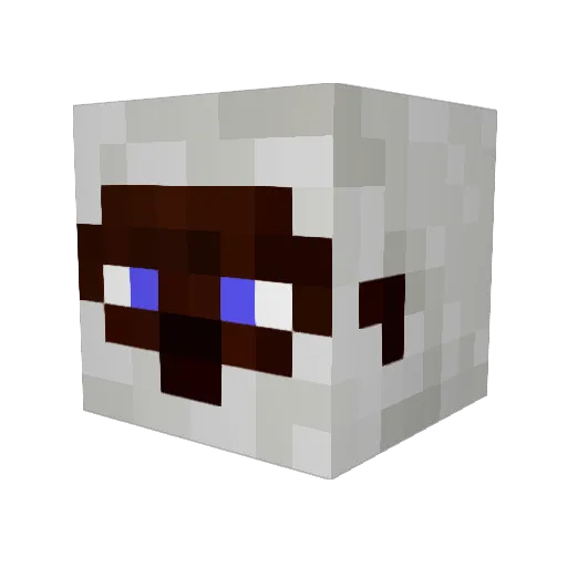 Oldieyolo Minecraft avatar head, 3D render