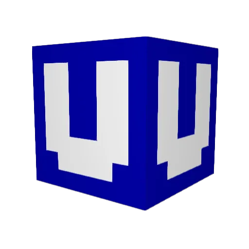 Oldluzzy Minecraft avatar head, 3D render