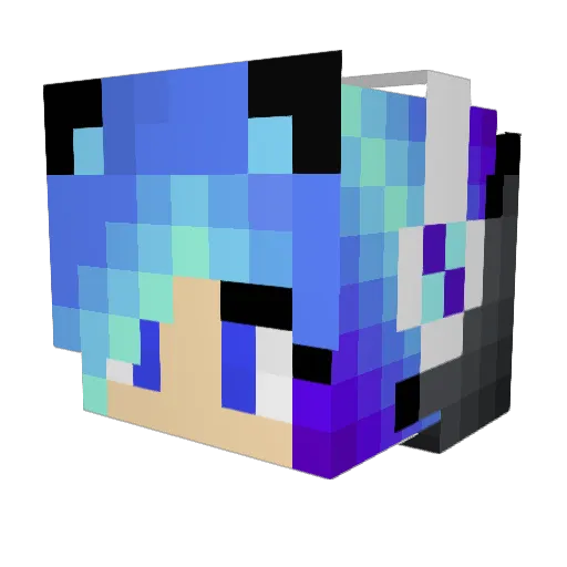 Oldsman Minecraft avatar head, 3D render