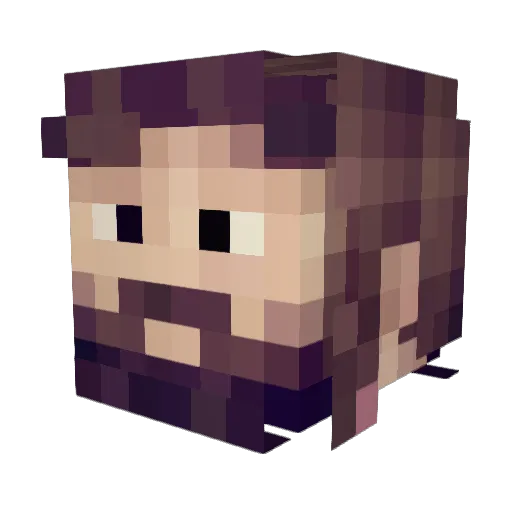 Oldush Minecraft avatar head, 3D render