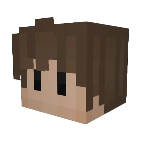 Oldwag Minecraft avatar head, 3D render