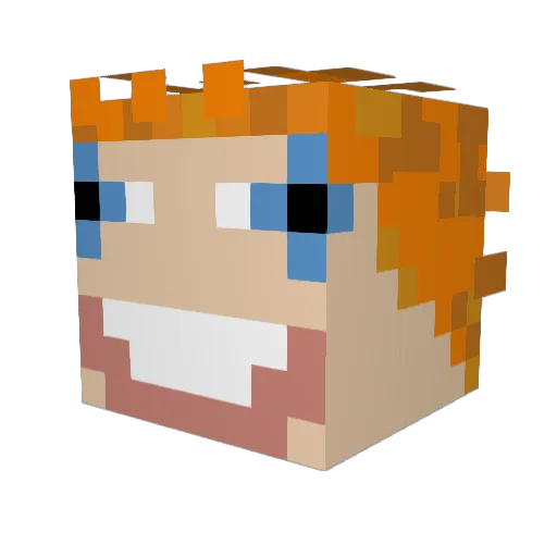 OleHug07 Minecraft avatar head, 3D render