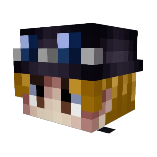 OleMahtte Minecraft avatar head, 3D render
