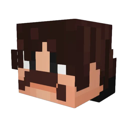 OleMartinjor Minecraft avatar head, 3D render