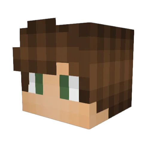 OleSnipe Minecraft avatar head, 3D render