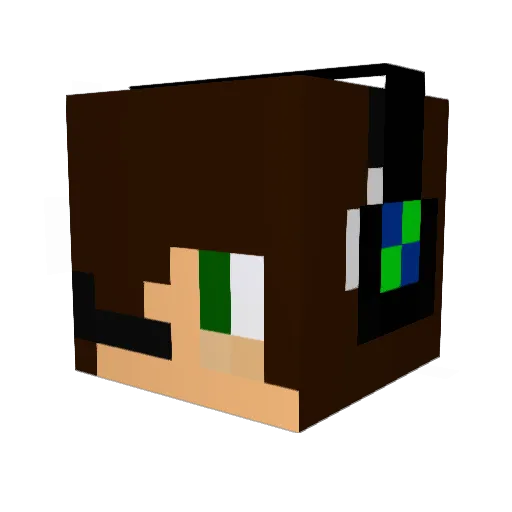 Ole_SH Minecraft avatar head, 3D render