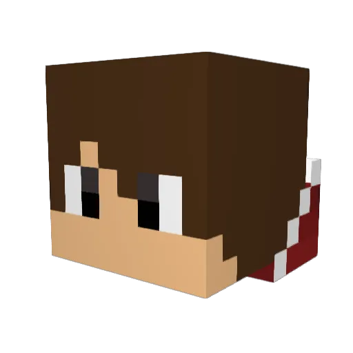 Ole_Werdal Minecraft avatar head, 3D render