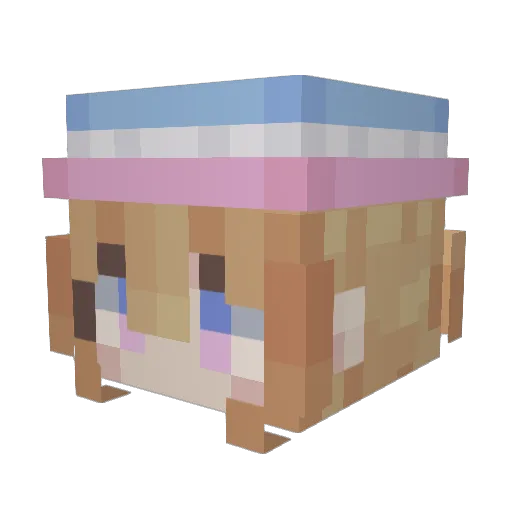 Oleander011 Minecraft avatar head, 3D render