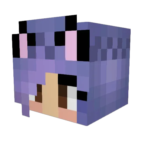 Oleandrea Minecraft avatar head, 3D render