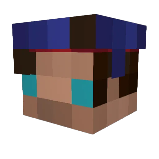 Olebom Minecraft avatar head, 3D render