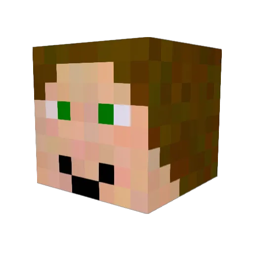 Oleg2102 Minecraft avatar head, 3D render