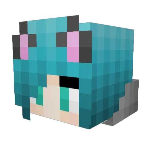 Olegang Minecraft avatar head, 3D render