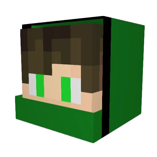 Olegns Minecraft avatar head, 3D render